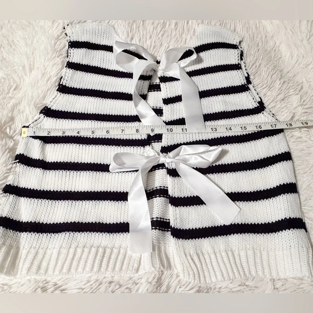 NWOT Striped Knitted Vest/Top, sz S - Picture 10 of 11